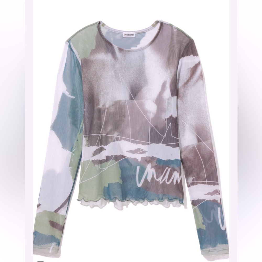 Inamorata Long Sleeve Muti-Color Sheer Top